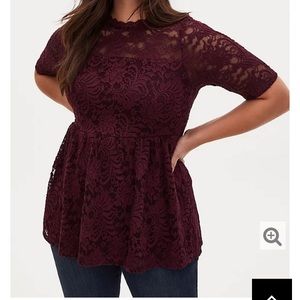 Lace babydoll top from Torrid